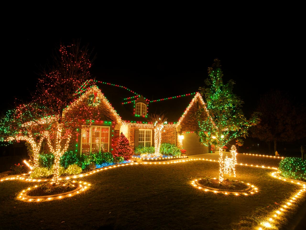 landscape lights Landscape lighting on shrubs and trees in Winston-Salem